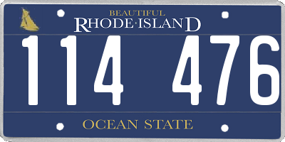 RI license plate 114476
