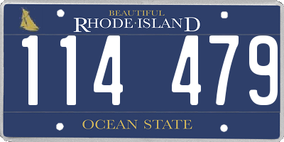 RI license plate 114479