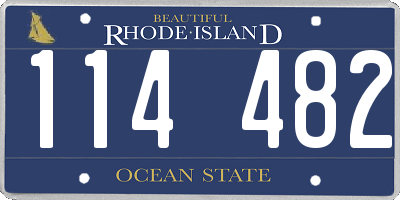 RI license plate 114482