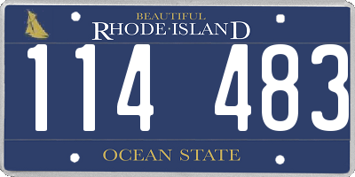 RI license plate 114483