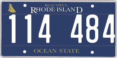 RI license plate 114484