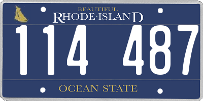 RI license plate 114487