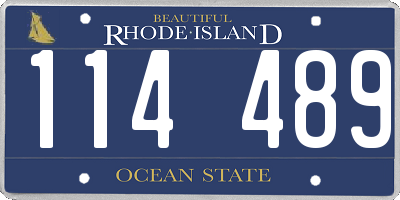 RI license plate 114489