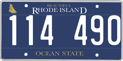 RI license plate 114490