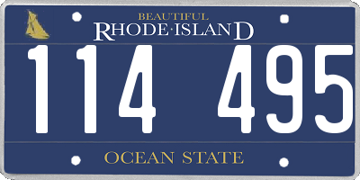 RI license plate 114495
