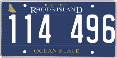 RI license plate 114496