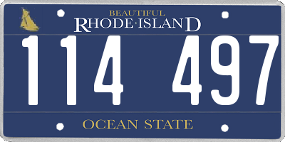 RI license plate 114497