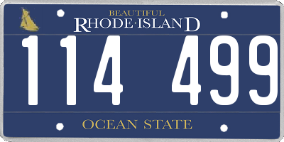RI license plate 114499