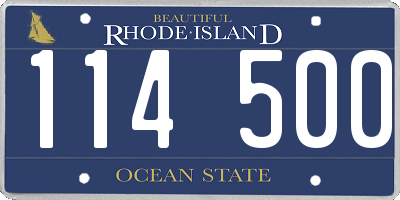 RI license plate 114500