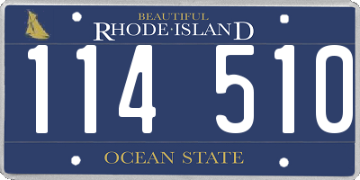 RI license plate 114510