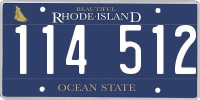 RI license plate 114512