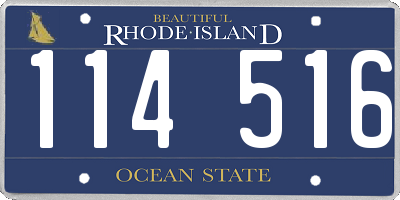 RI license plate 114516