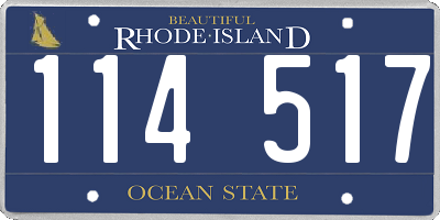 RI license plate 114517