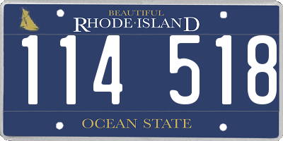 RI license plate 114518