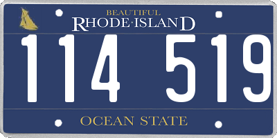 RI license plate 114519