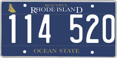 RI license plate 114520