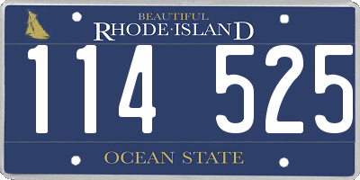 RI license plate 114525