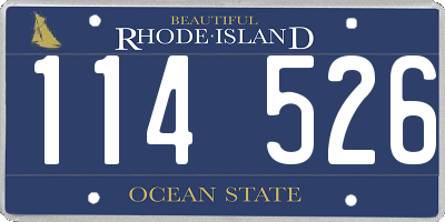 RI license plate 114526