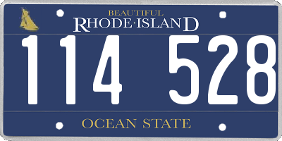 RI license plate 114528