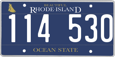 RI license plate 114530