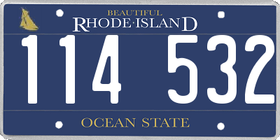 RI license plate 114532