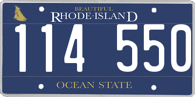 RI license plate 114550