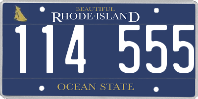RI license plate 114555