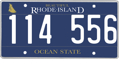 RI license plate 114556
