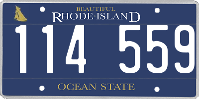 RI license plate 114559