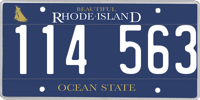 RI license plate 114563