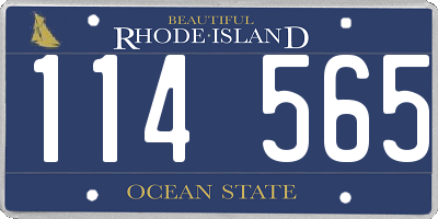 RI license plate 114565