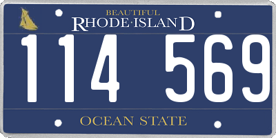 RI license plate 114569