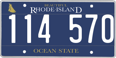 RI license plate 114570