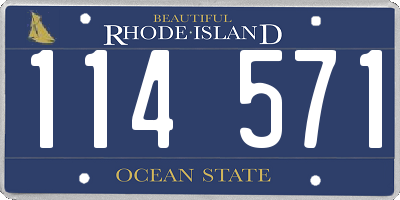 RI license plate 114571
