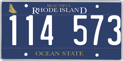 RI license plate 114573