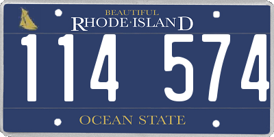 RI license plate 114574