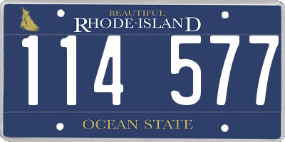 RI license plate 114577