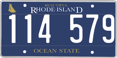 RI license plate 114579