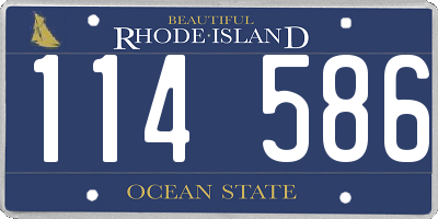 RI license plate 114586