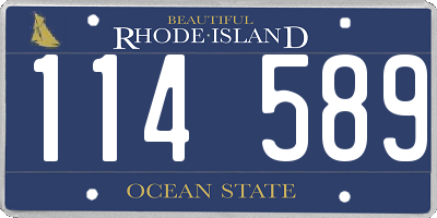RI license plate 114589