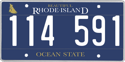 RI license plate 114591