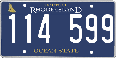 RI license plate 114599