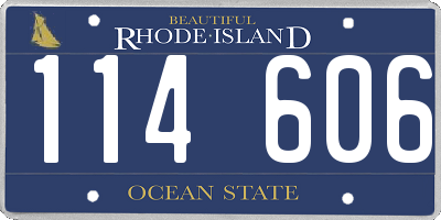 RI license plate 114606