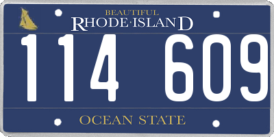 RI license plate 114609