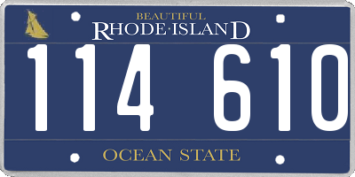 RI license plate 114610