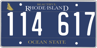 RI license plate 114617