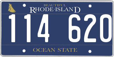 RI license plate 114620