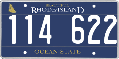 RI license plate 114622