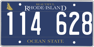 RI license plate 114628