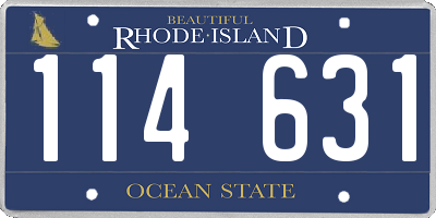 RI license plate 114631